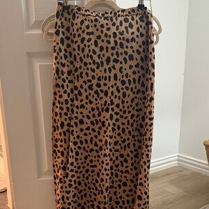 GAP Animal Print silk Midi Skirt - NWT